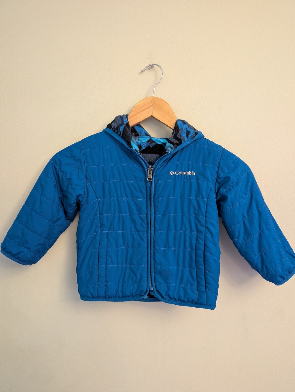 Columbia Boys Blue Reversible Jacket Size 3T